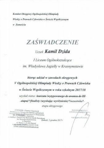 Jagiellończyk w gronie najlepszych na olimpiadzie!